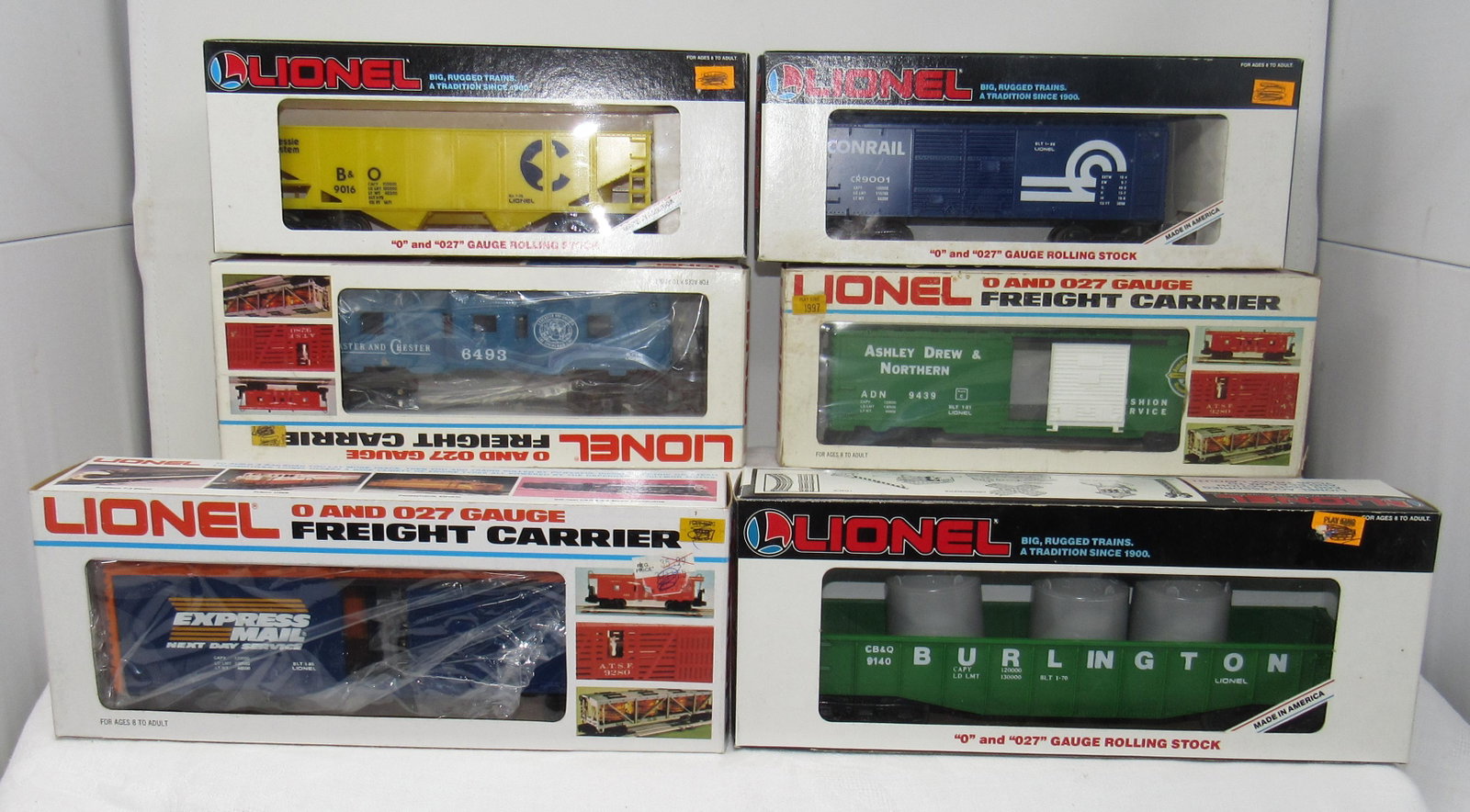 Lionel 027 Caboose Operating Box Car Hopper: Getting all pictured