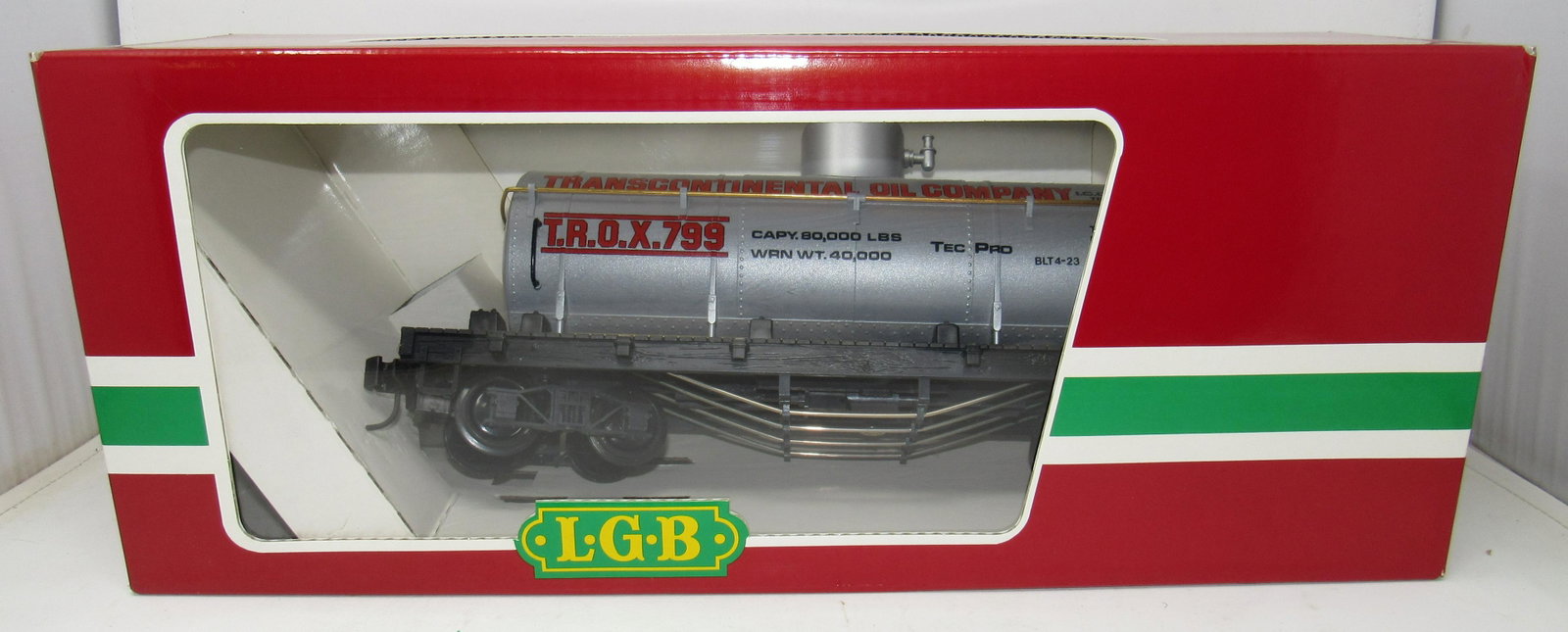LGB 4080 Y01 Lehmann Transcontinental Tank Car: In original box