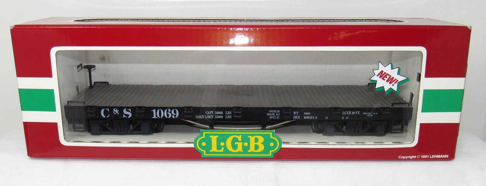 LGB 42690 C&S Flat Car: New in box