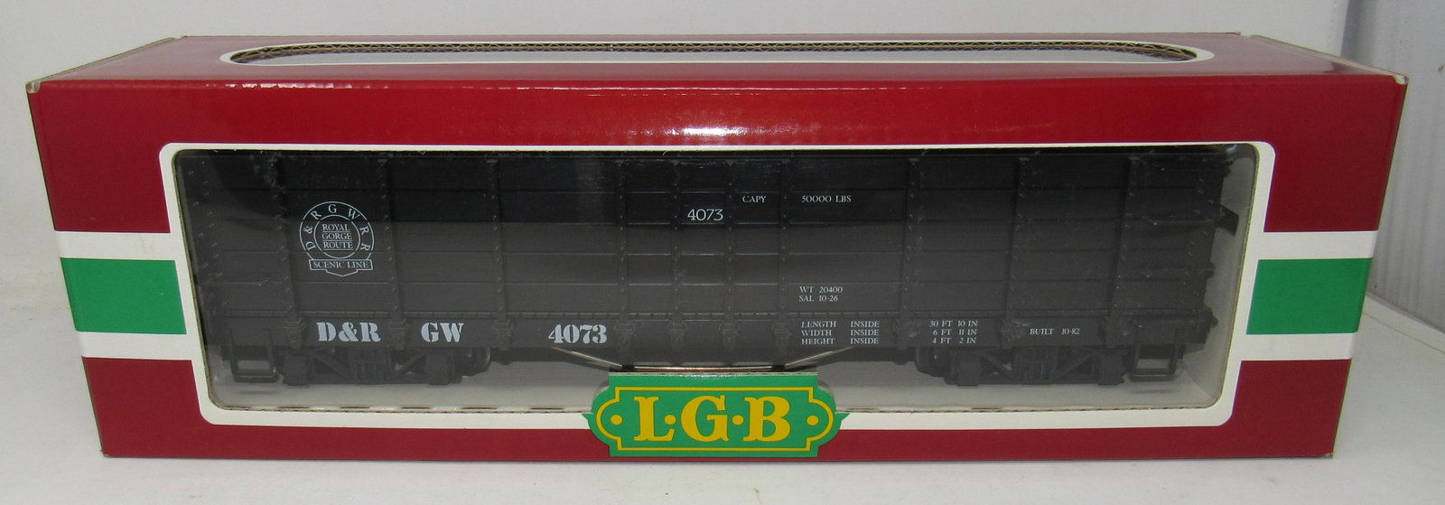 LGB 4073- C03 D&RGWRR Gondola Car: New in Box