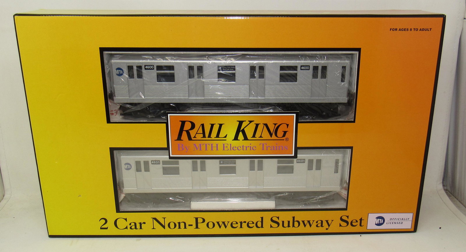 Rail King MTA 2 Car Subway Non Powered Set: Car No. 4600 & 4601. Item # 30-2163
