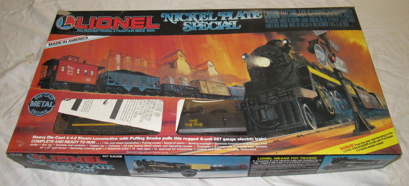 For Auction Lionel Nickel Plate Special 027 Gauge Train Set (0211) on