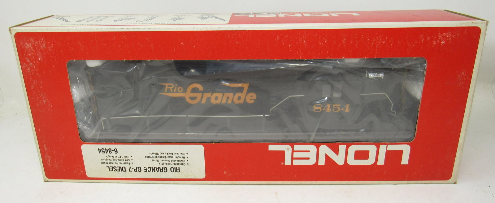 Lionel Rio Grande GP-7 Diesel Locomotive 8454: No. 6-8454