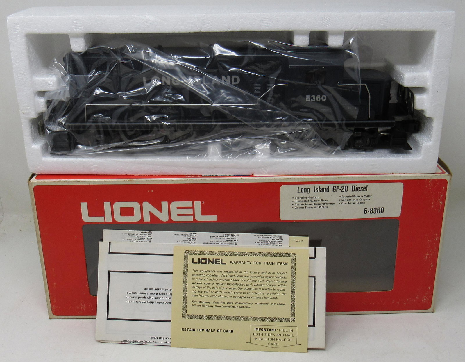 Lionel Long Island GP-20 Diesel 8360: No 6-8360