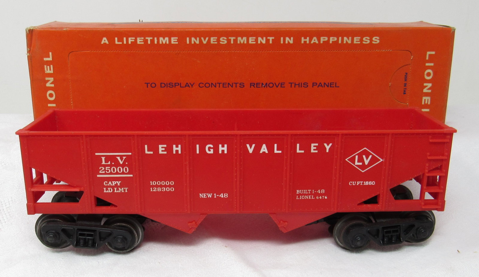 Lionel No. 6476 Hopper Car Lehigh Valley: In original box
