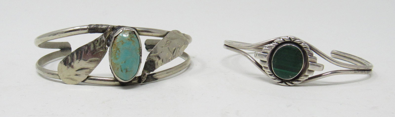 Turquoise Malachite Sterling Silver Bracelets: Cuff Bracelets