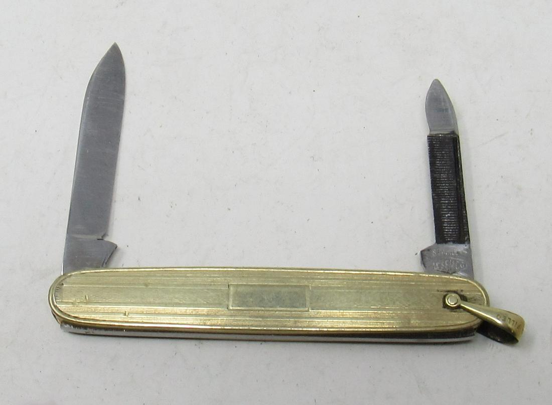 10K Gold Filled Pocket Knife: Approx 2 1/2" long