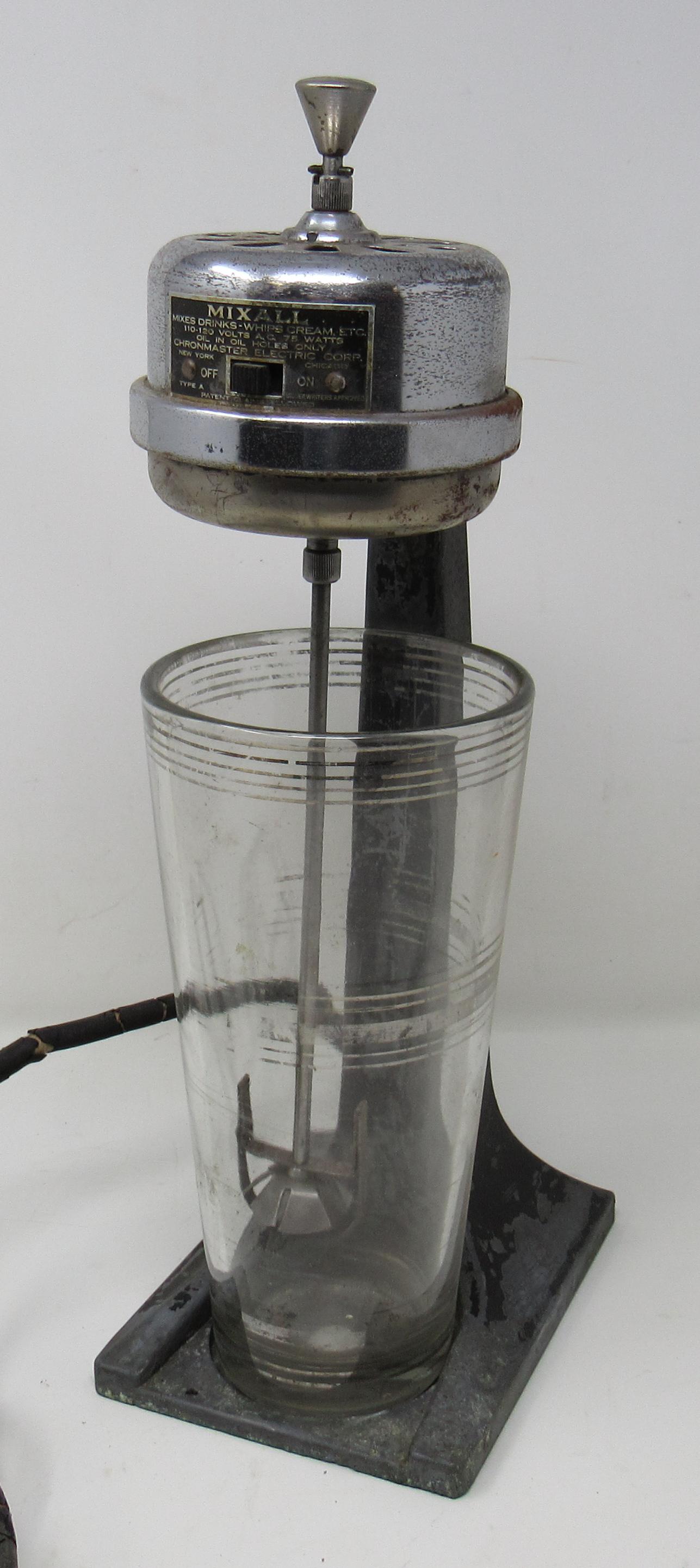 Vintage Mixall Blender: Approx 14 1/2" tall