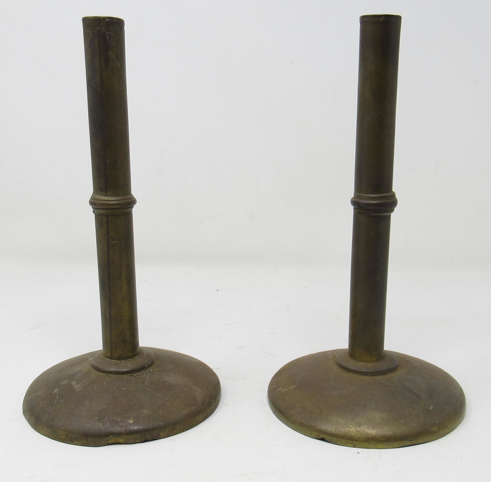 Brass Hog Scrapers: Approx 4 1/4" in diameter and 8" tall