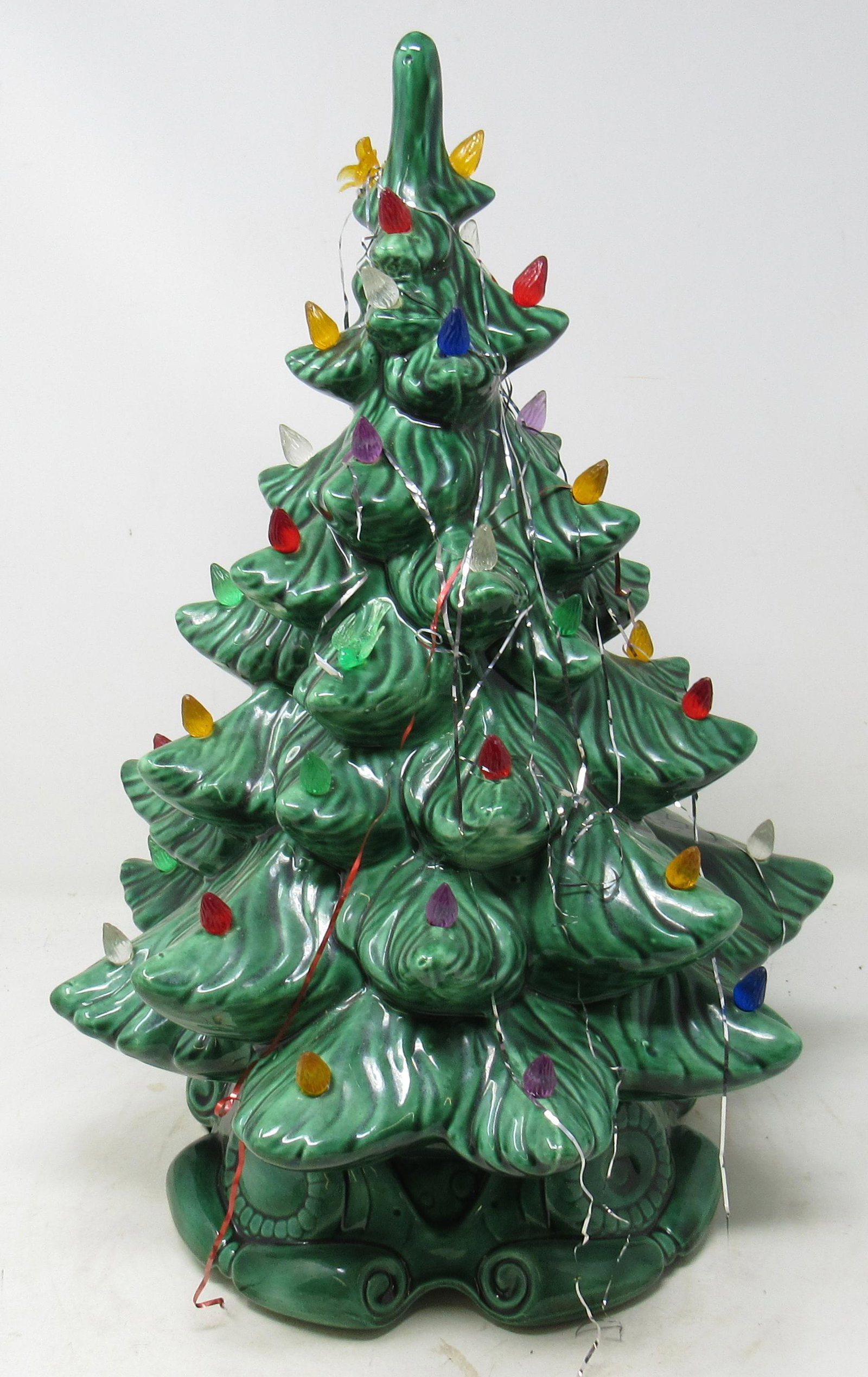 Vintage Ceramic Christmas Tree: Approx 16 1/2" tall