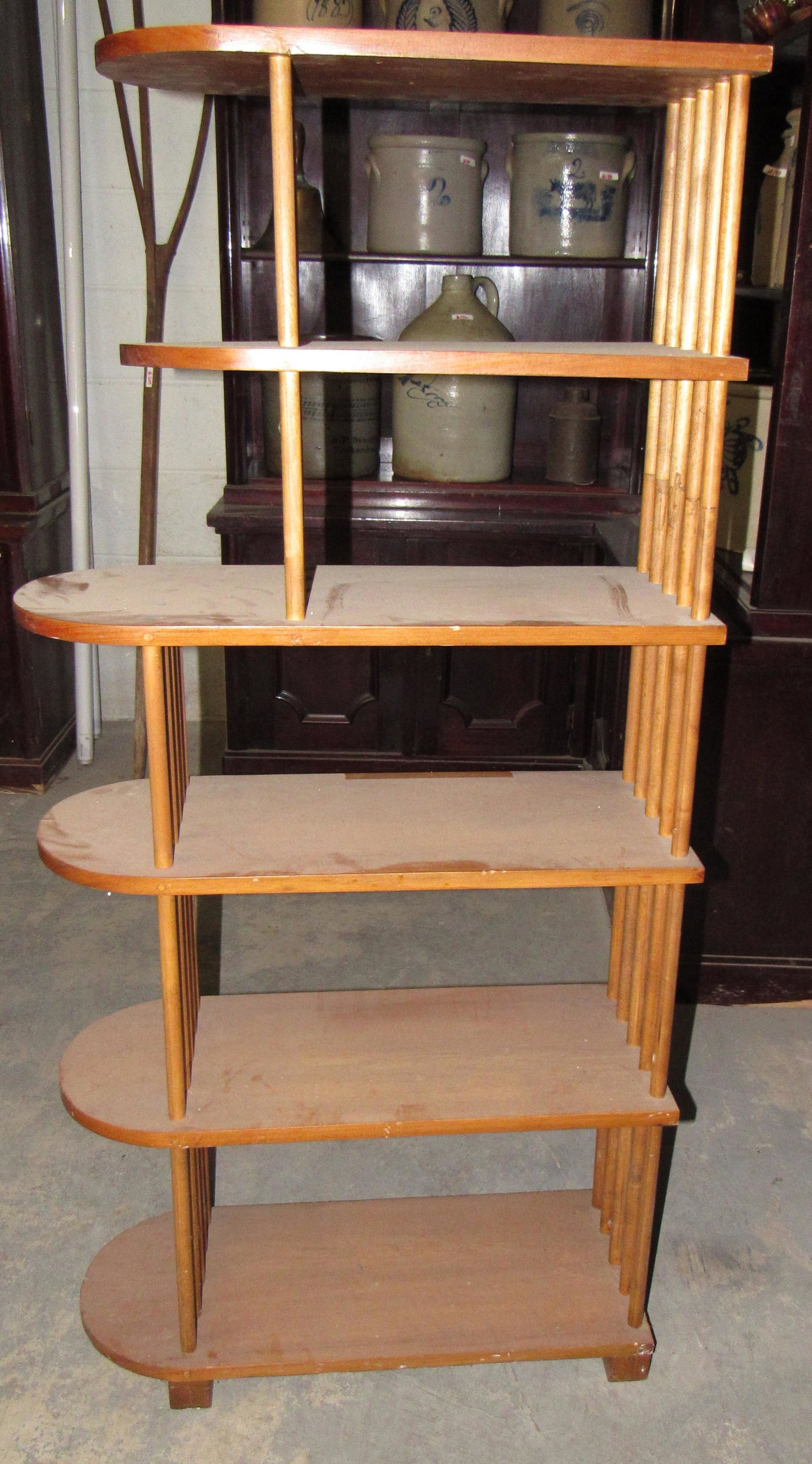 6 Tier Shelf Shelf: Approx 9 1/2" x 24" x 49 1/2" tall