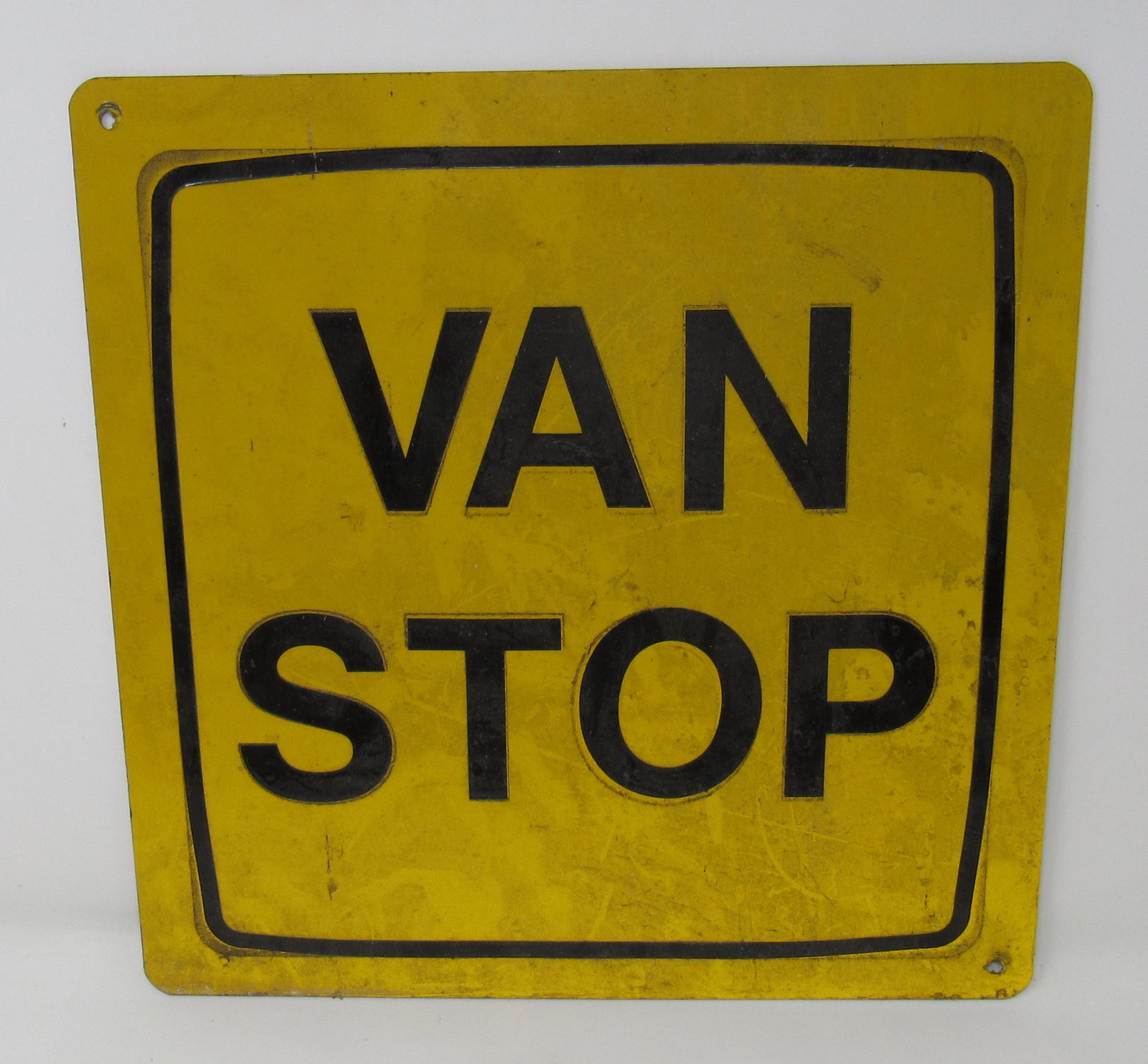 Aluminum Van Stop Sign: Apprx 12" x 12"