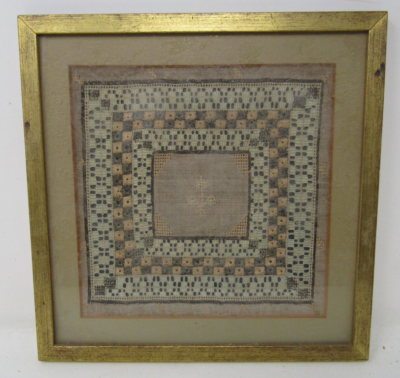 Early Sampler: Approx 10 1/4" x 10 1/4"