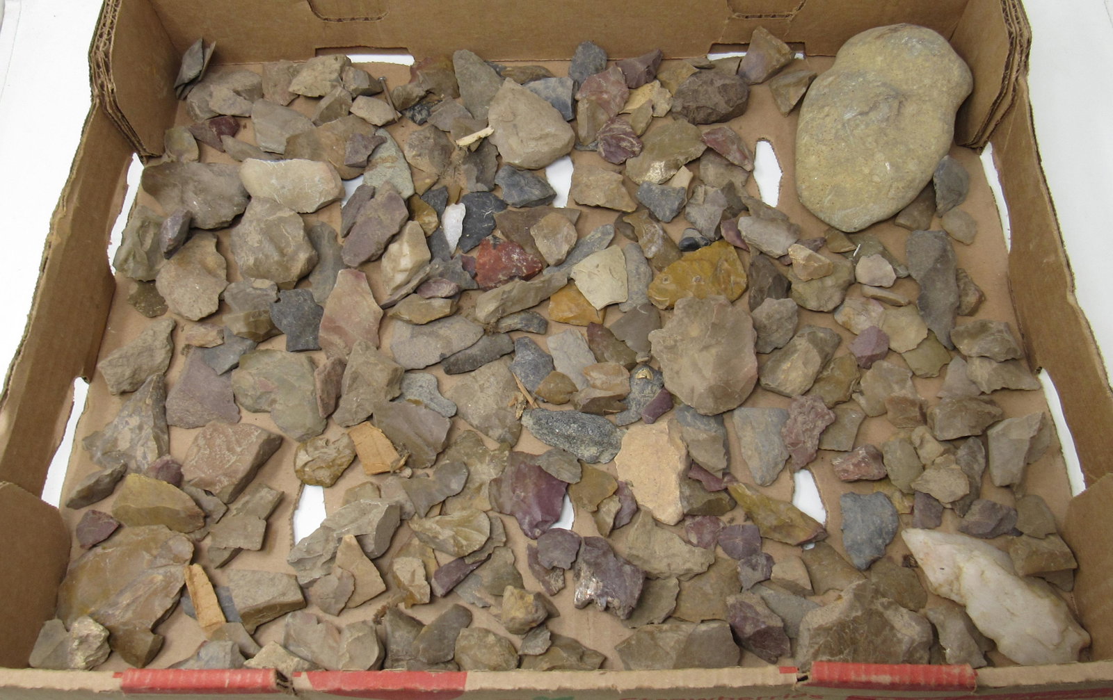 Box of Indian Artifacts Point Axe: Getting all pictured