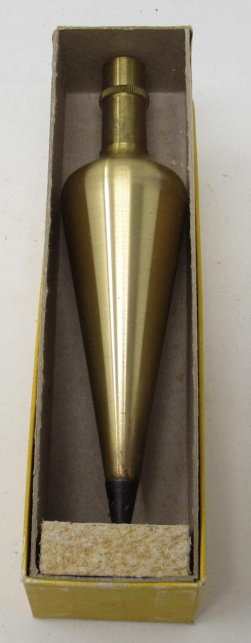 New Old Stock 18 oz Plumb Bob: Approx 6 1/4" long