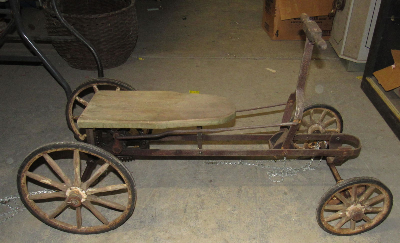 For Auction Antique Pedal Car Irish Mail Cart (0334) on Jun 07, 2020