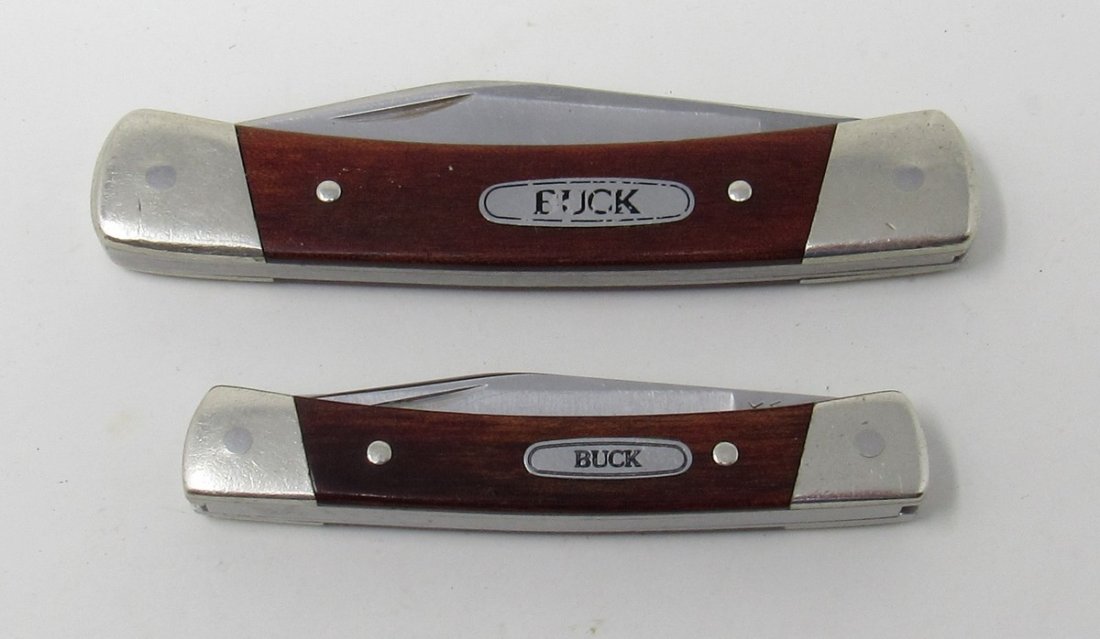 2 Buck Pocket Knives 705 & 704: Largest is approx 3 1/4" long (closed )