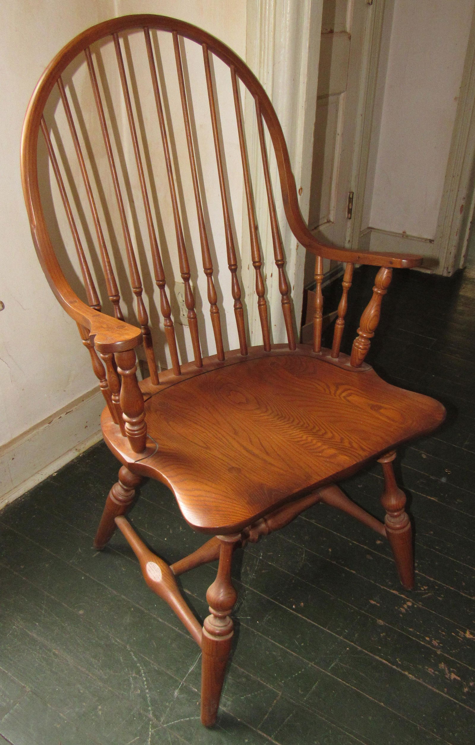 Signed Hitchcock Oak Arm Chair (1 of 3)