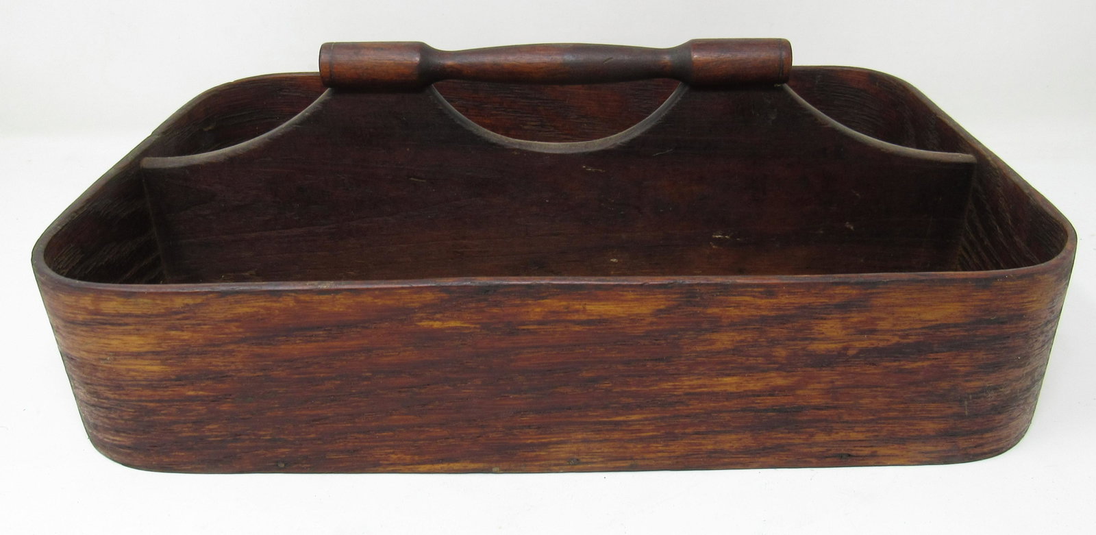 Wooden Knife Box Tray / Tote: Apprx 8 1/4" x 13" x 5" tall