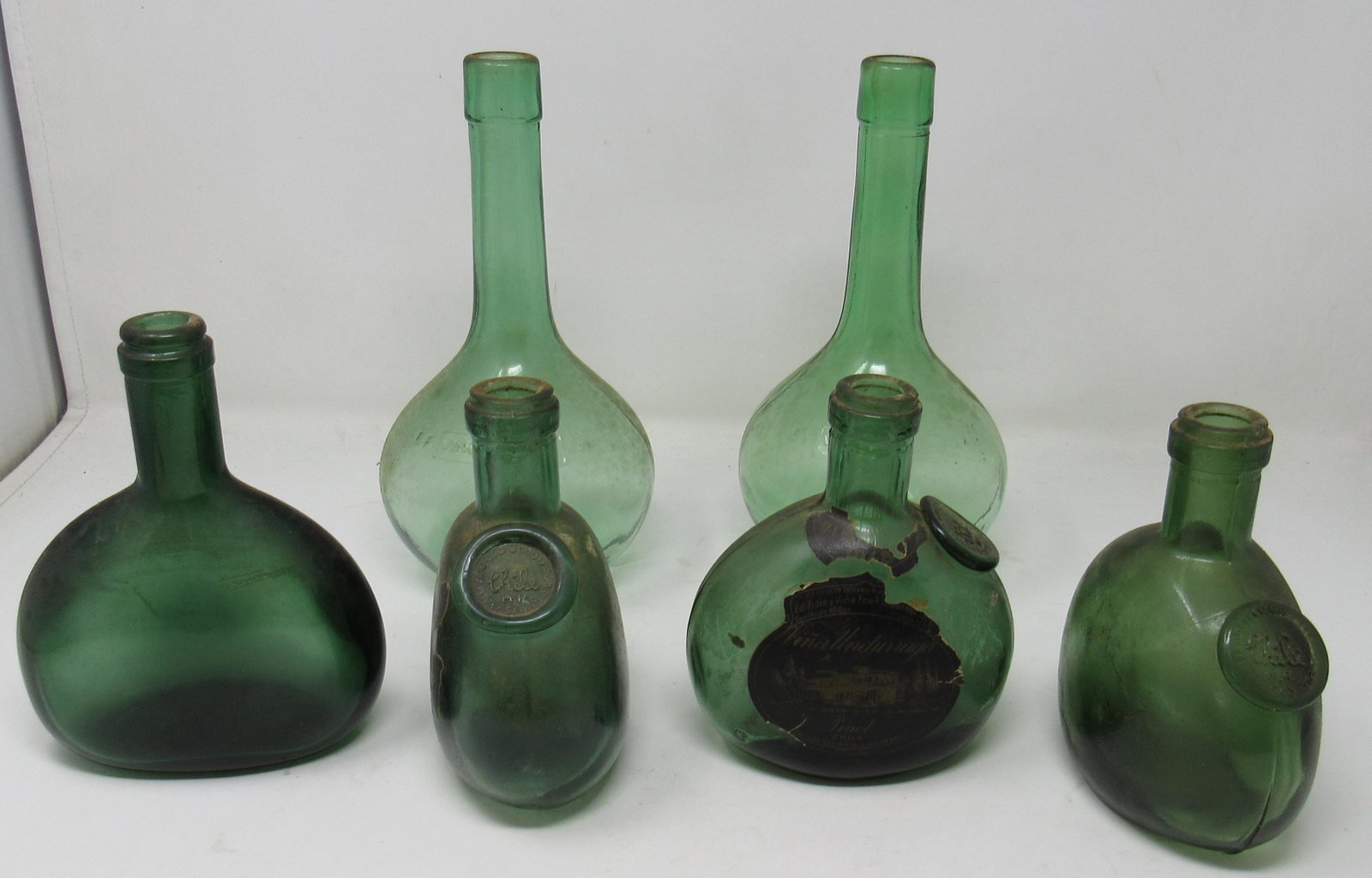 Wine Bottles incl Chile: Getting all pictured. Tallest are approx 9 1/4"