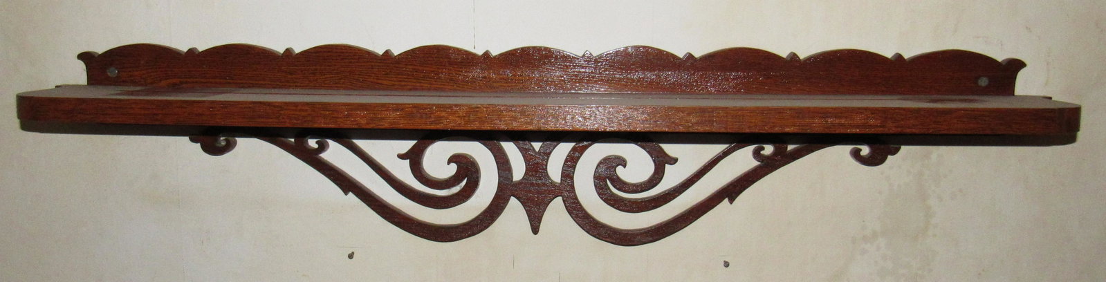 Oak Plate Shelf: Apprx 5 1/2" x 37" x 6 1/2" high