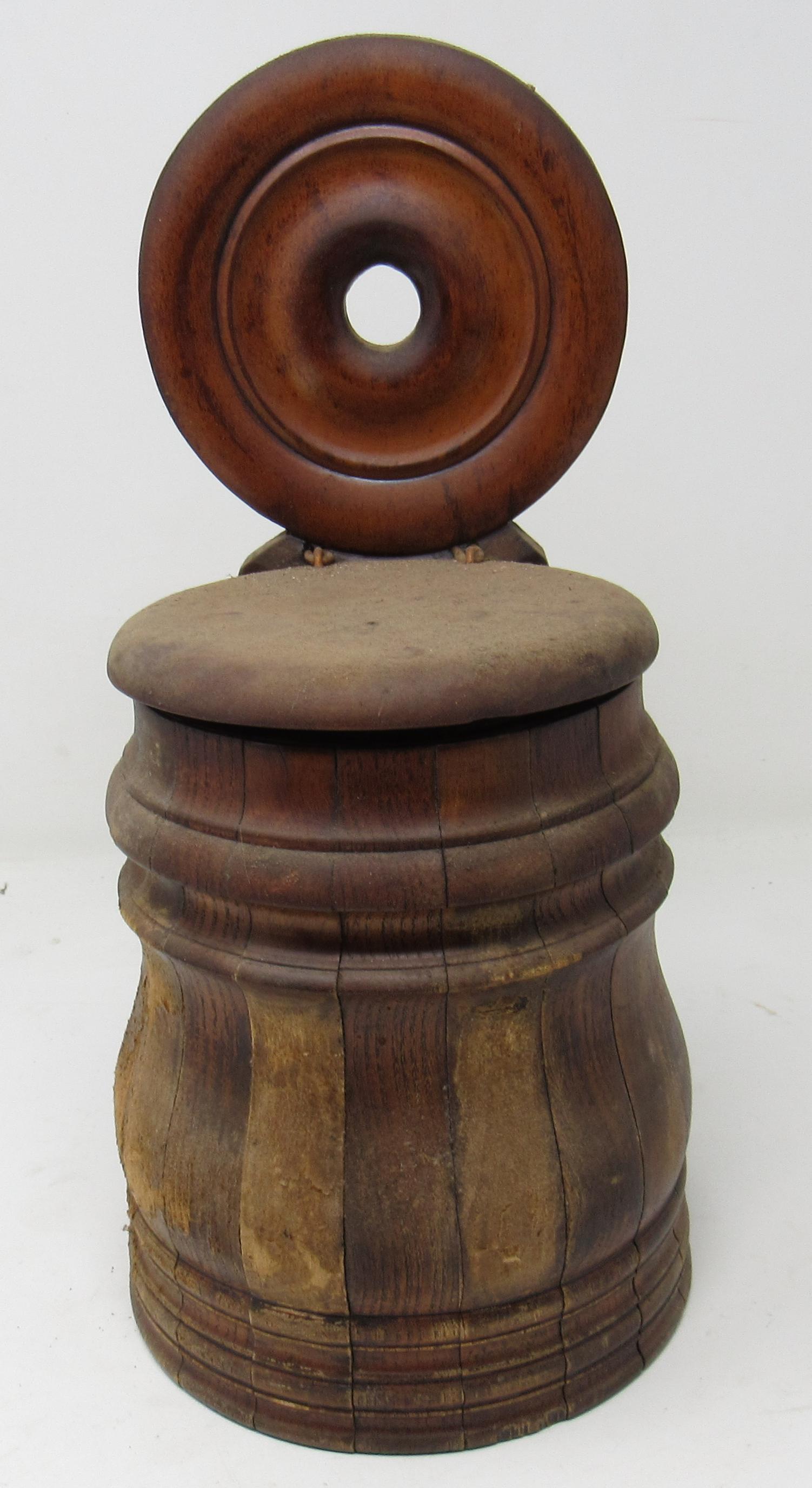 Wooden Salt Box: Approx 11 1/2" tall