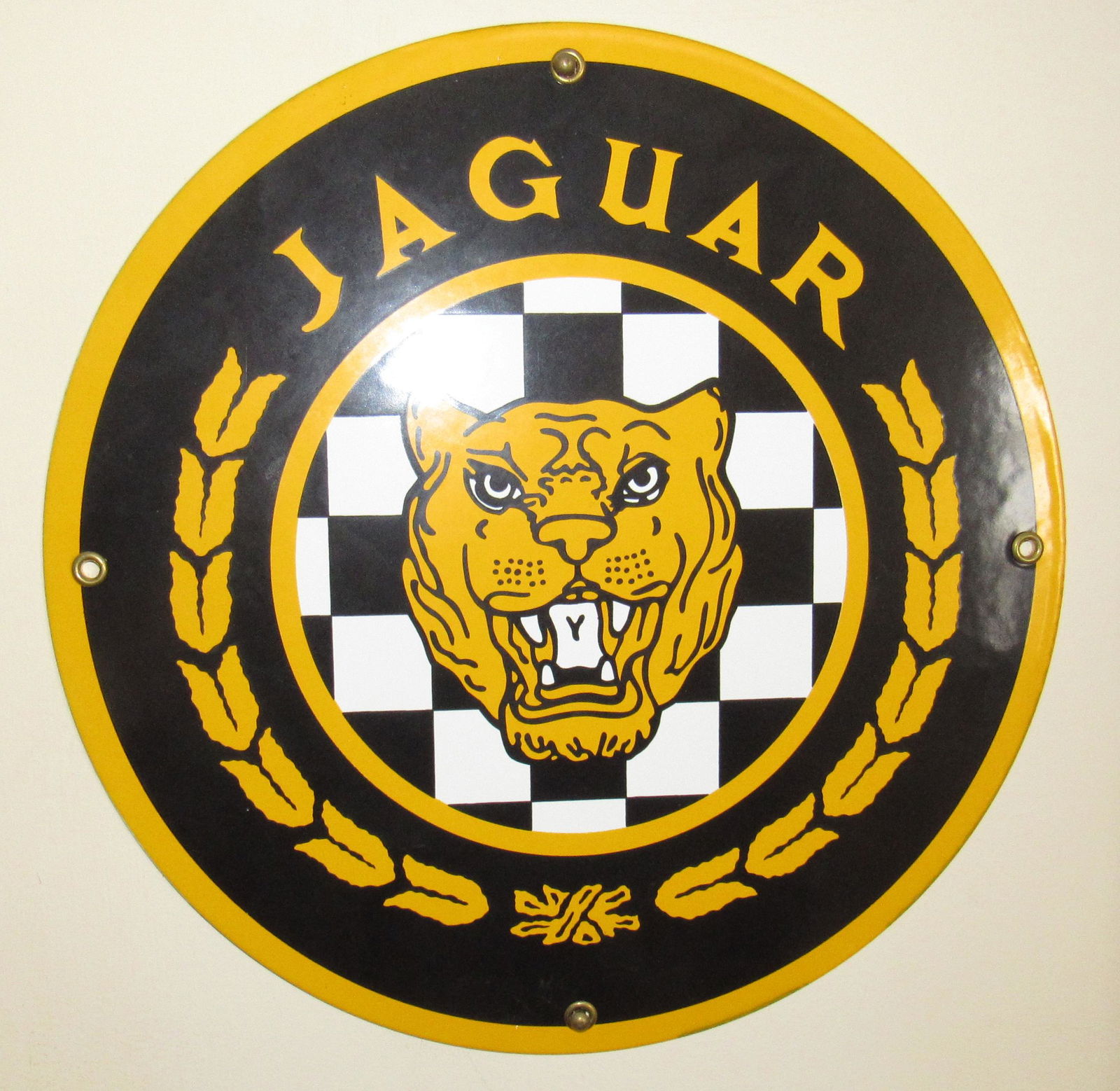 Porcelain Jaguar Sign (1 of 1)
