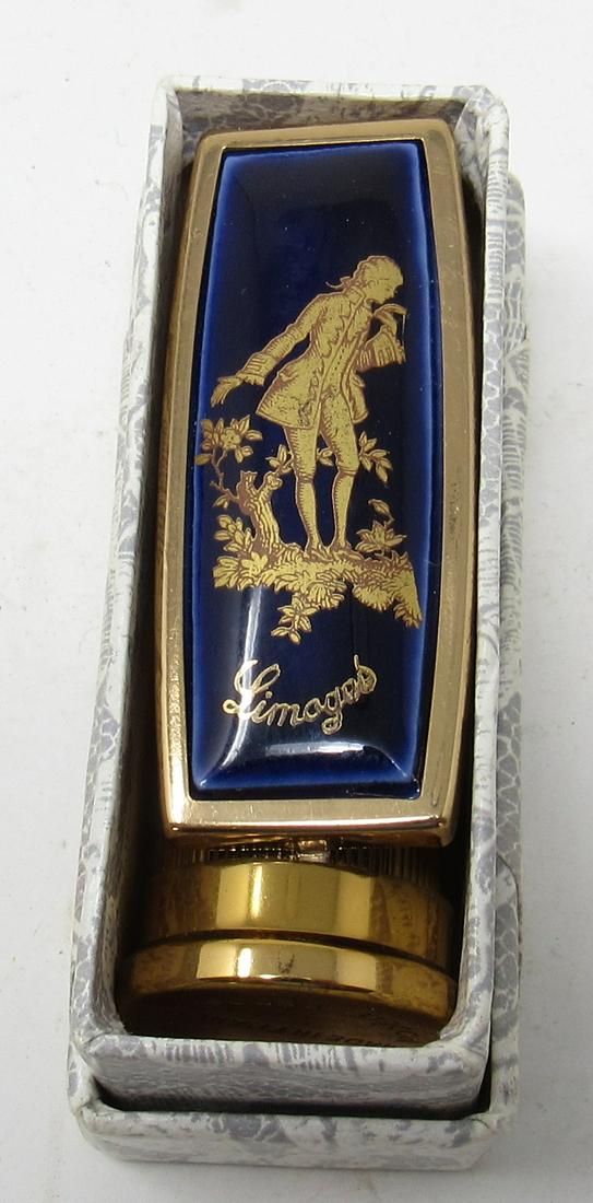 Limoges Lipstick Holder: Approx 2 3/8" long