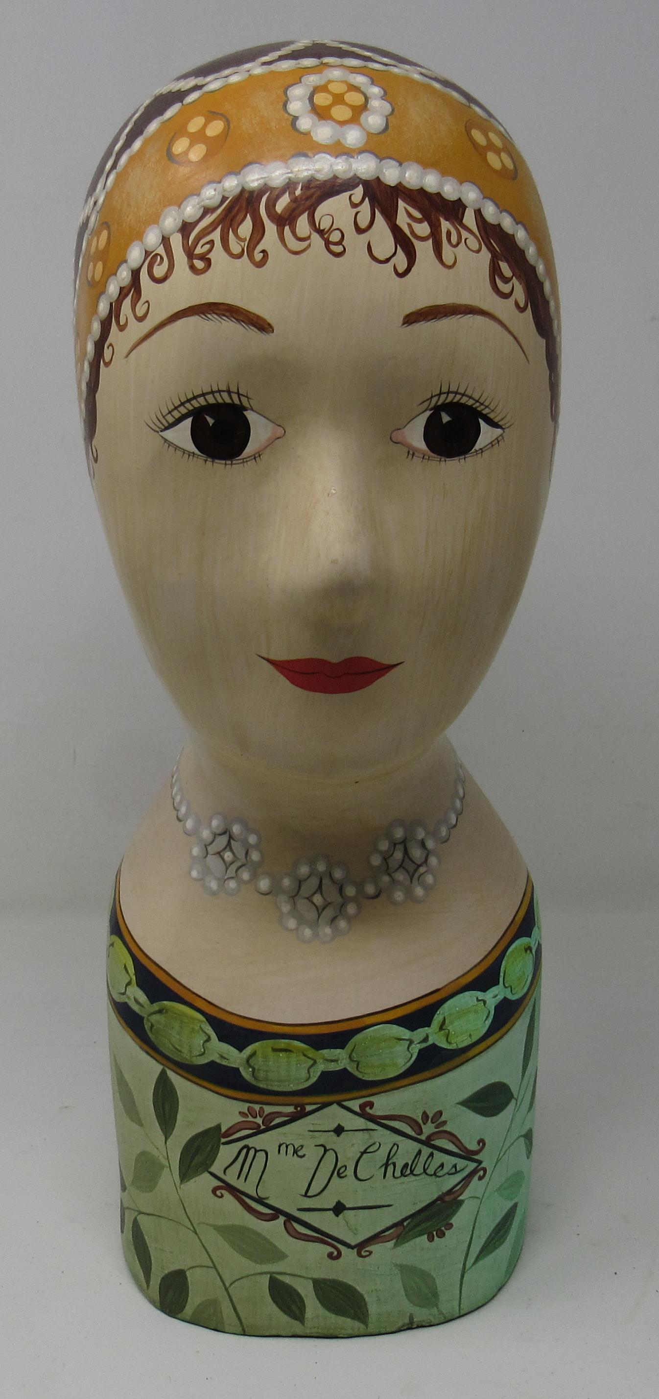 Painted Ceramic  Womans Bust (1 of 4)