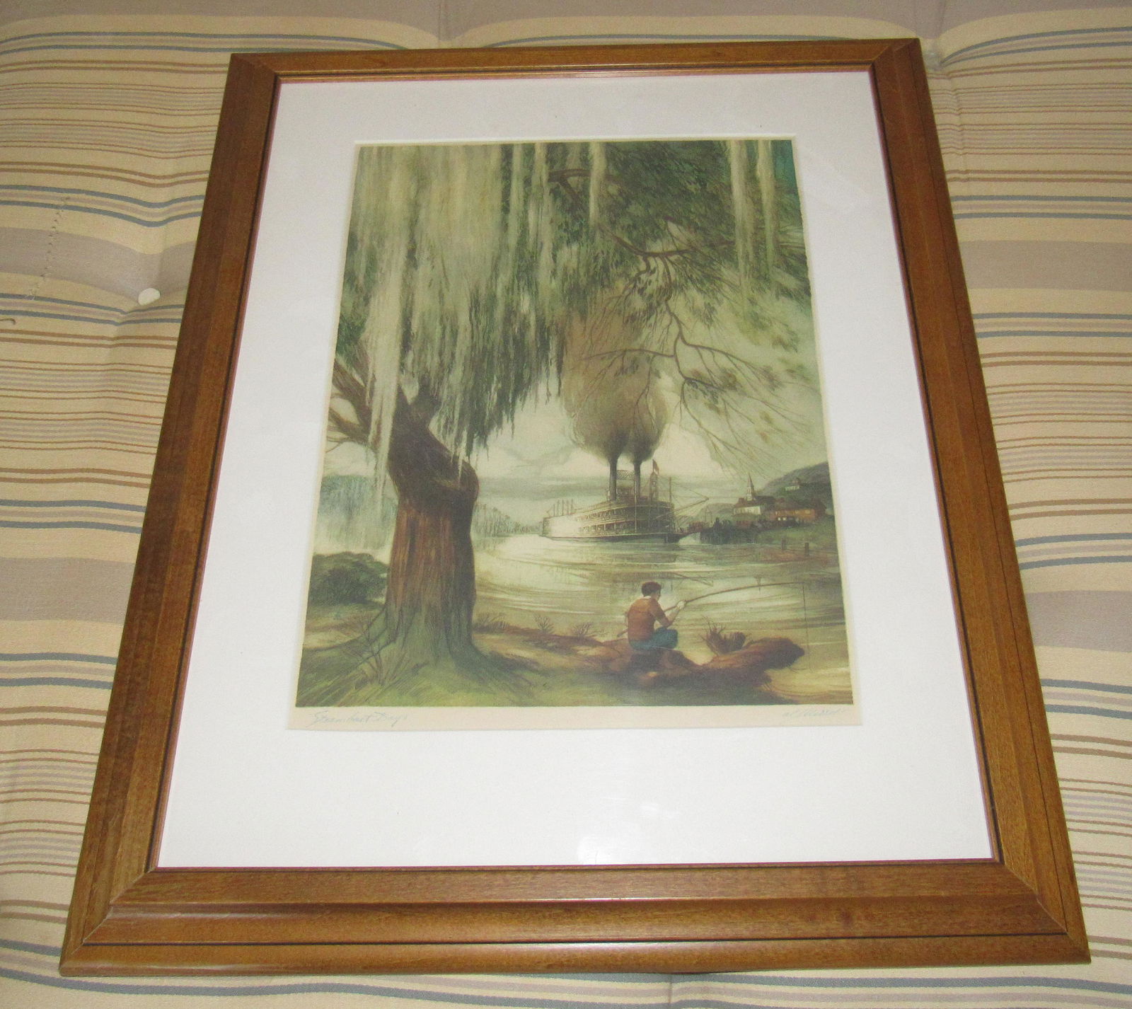 Steamboat Days Hand Colored Signed Litho (1 of 3)