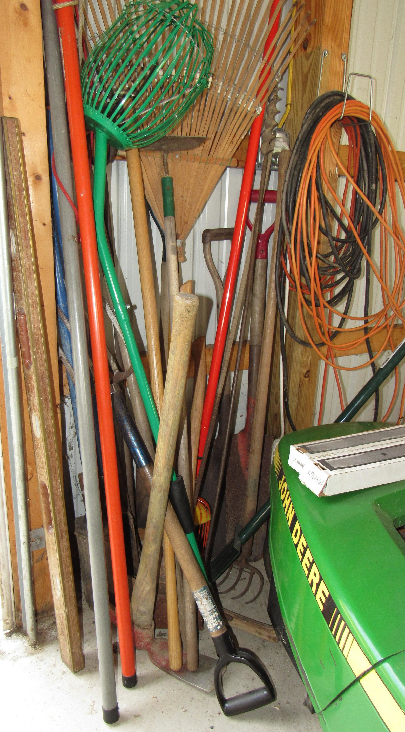 Post Hole Digger Shovels Axes Hand Tools: Getting all tools and extension cords pictured