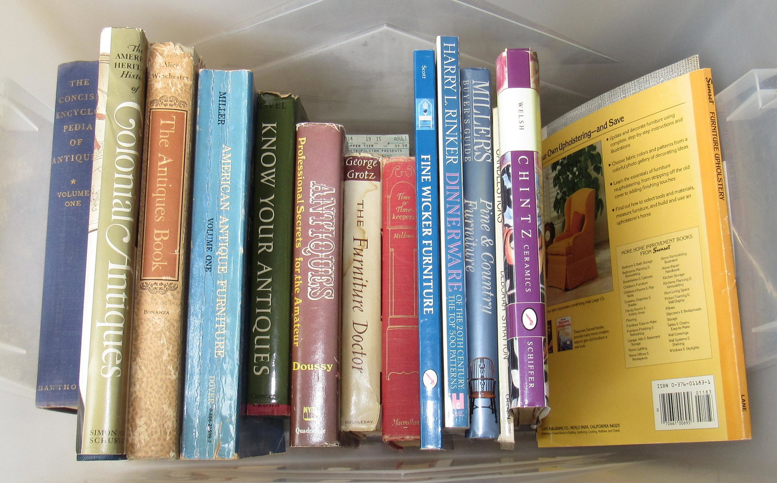 Antique Reference Books: Getting all pictured in tote