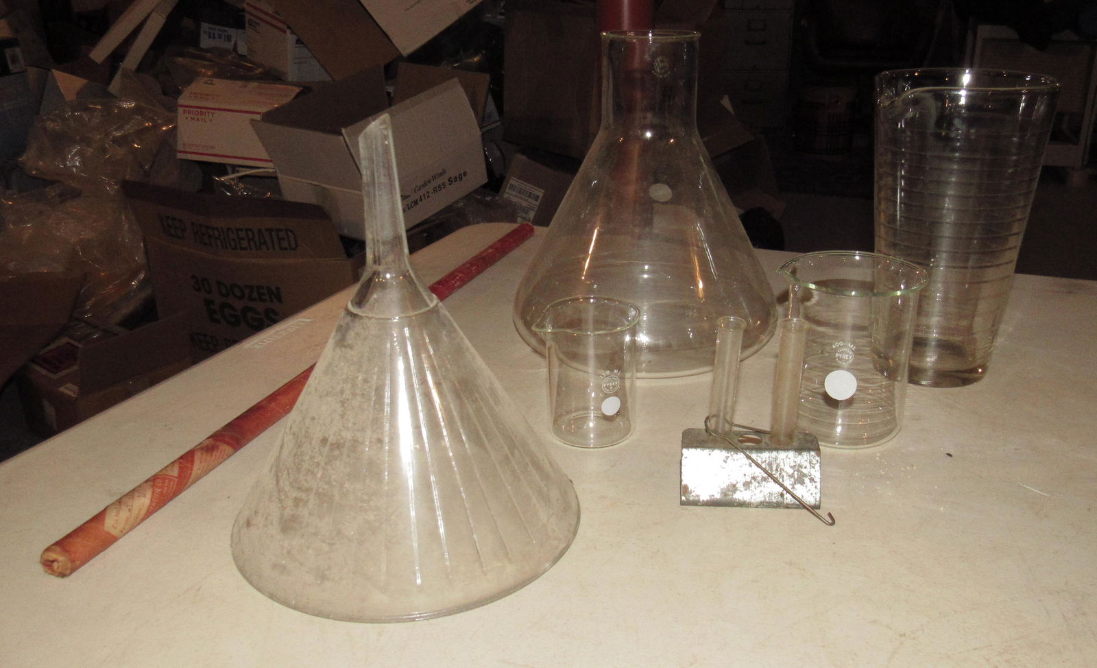 Fisher Thermometer Pyrex Beacons: Largest is 8" in diameter and 10" tall