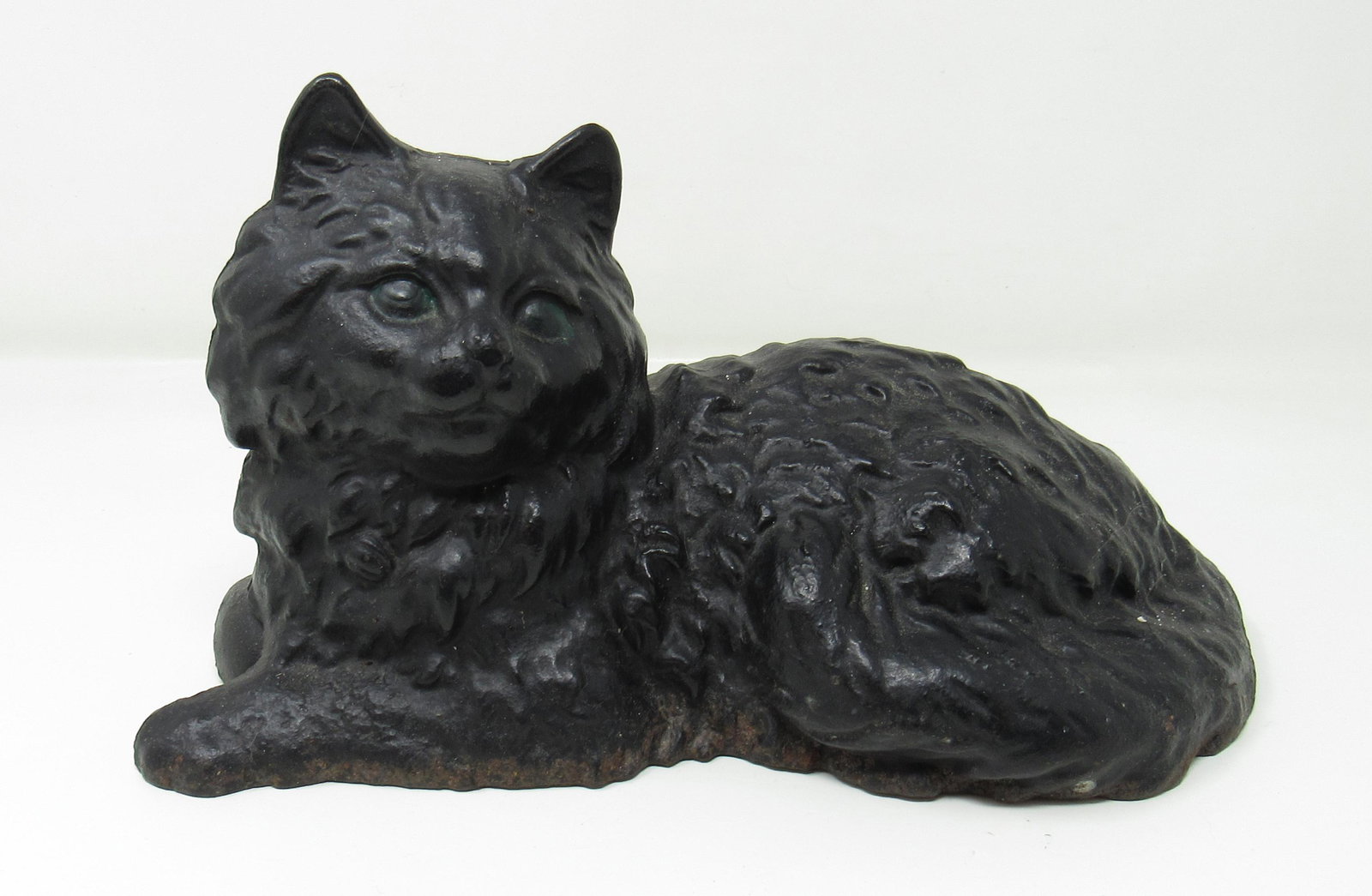 Cast Iron Cat Doorstop: Approx 9 1/2" long and 6" tall