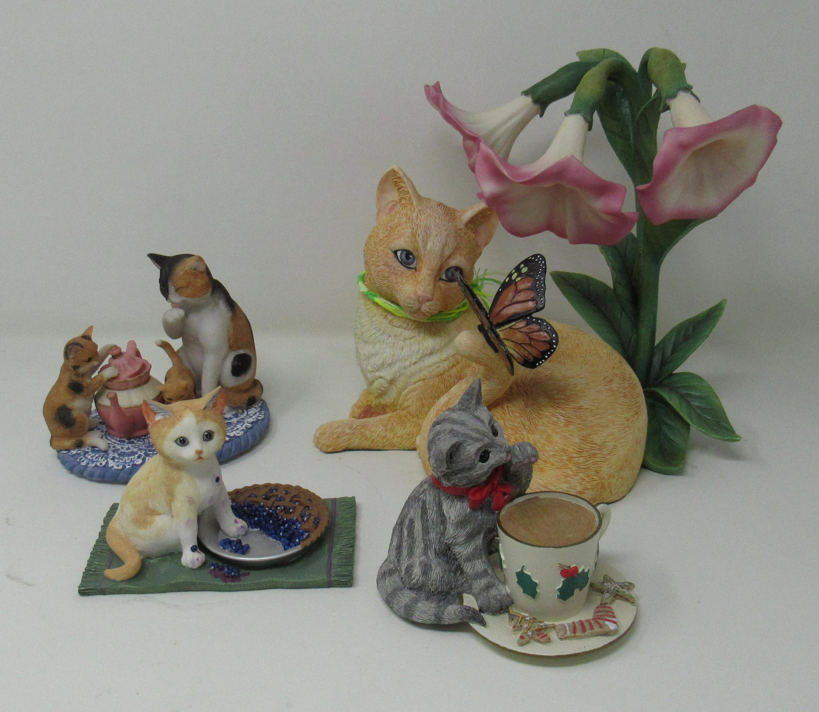 Lenox Cats: Tallest is approx 9 1/2" tall
