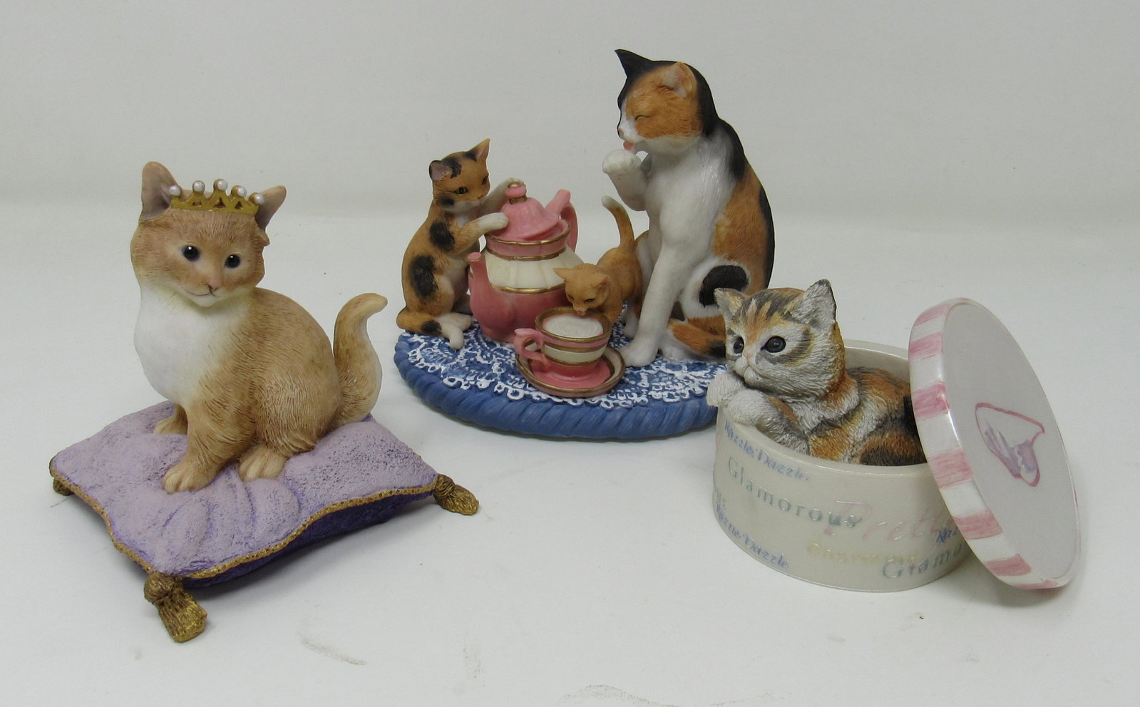 3 Lenox Cats: Tallest is apprx 4" tall