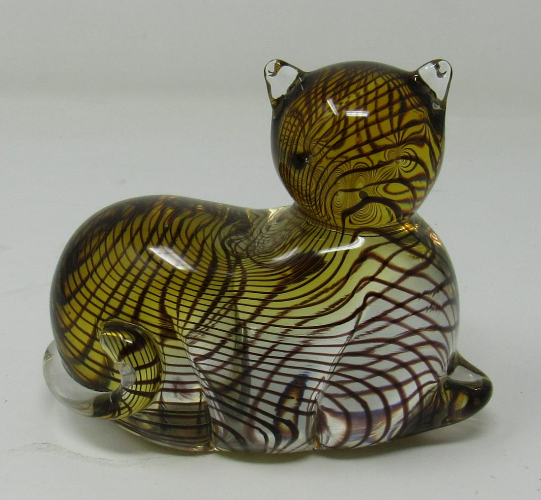 Lenox Glass Cat: Approx 4" tall