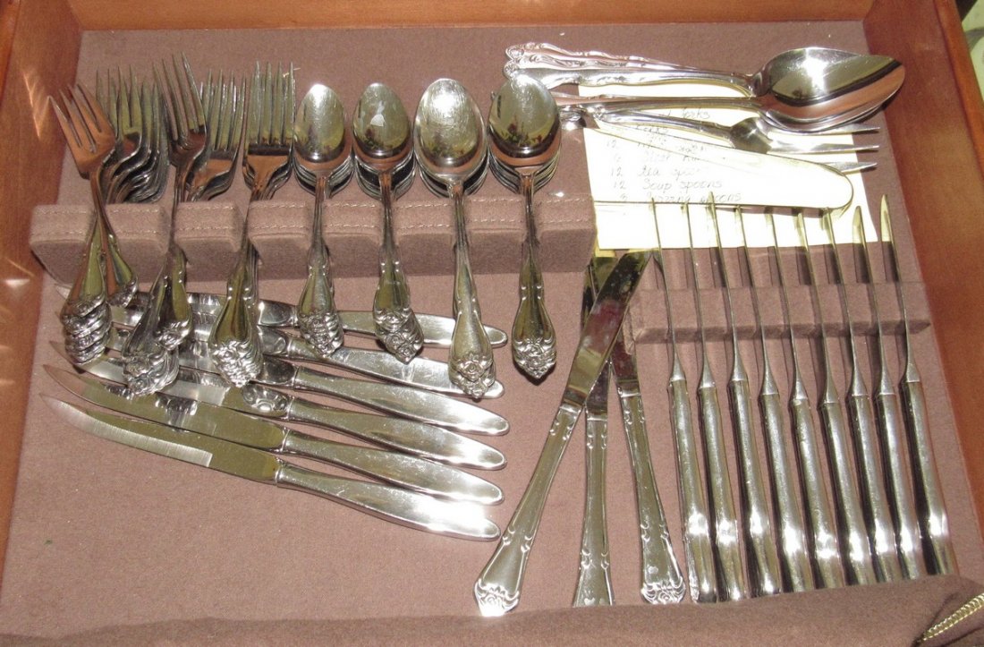 Contents of Sideboard: Lot includes everything in drawers and bottom of sideboard