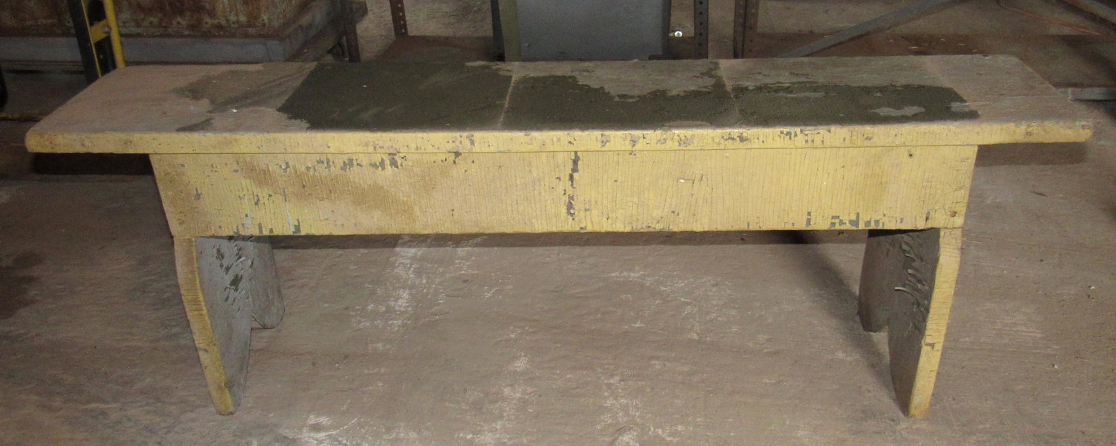 Painted Bench: Approx 12" x 54" x 18" tall