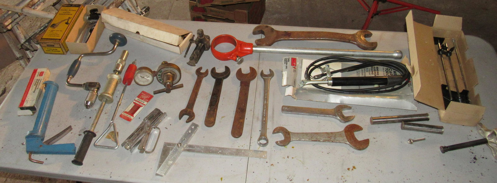 Arch Torch Plane Chisel Sharpener Misc Tools: Getting all pictured on table