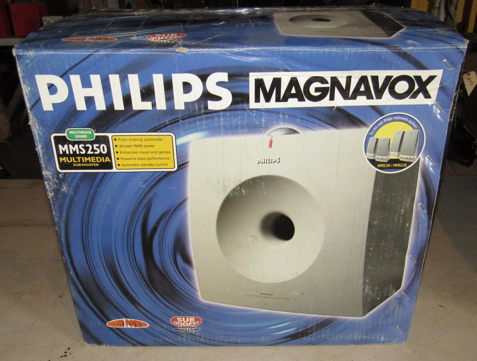 Philips Magnavox MMS250 Multimedia Subwoofer: In original box, looks like it was never used