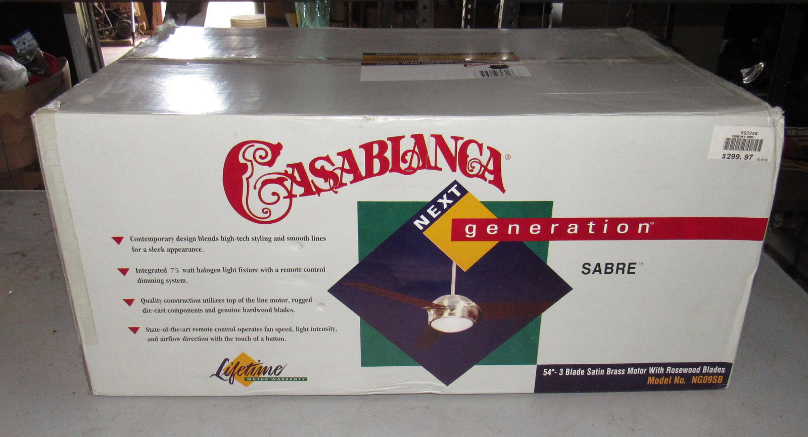 Casablanca Ceiling Fan / Light Fixture: New in box