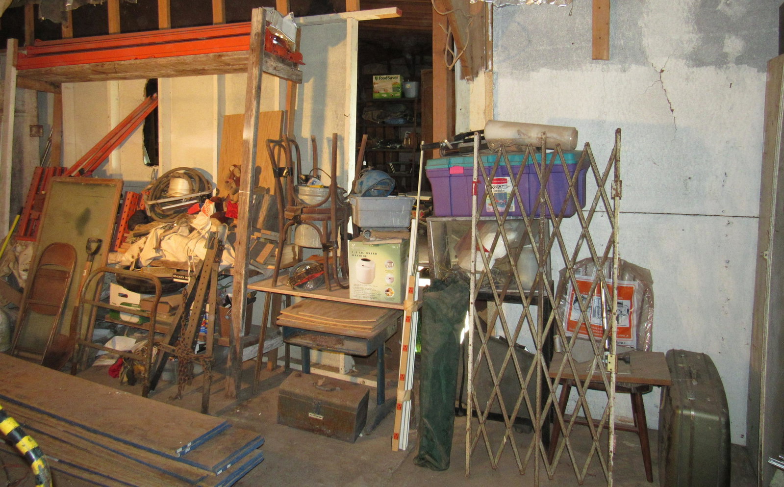 Pallet Racking Parts Misc Wall Contents: Lot includes all pictured along wall. Take what you want and leave the rest