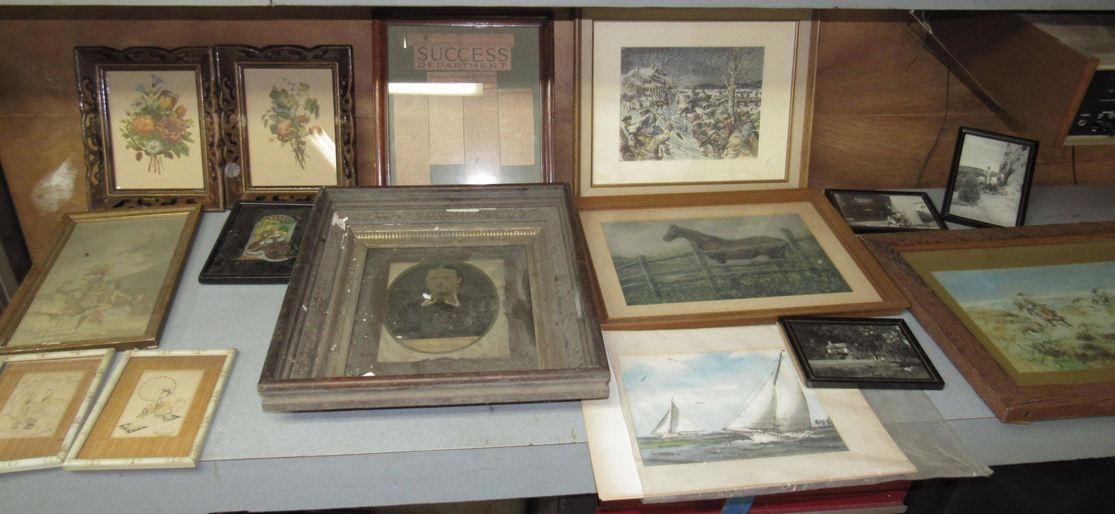 Prints and Picture Frames Framed Silk: Largest is approx 16" x 20"