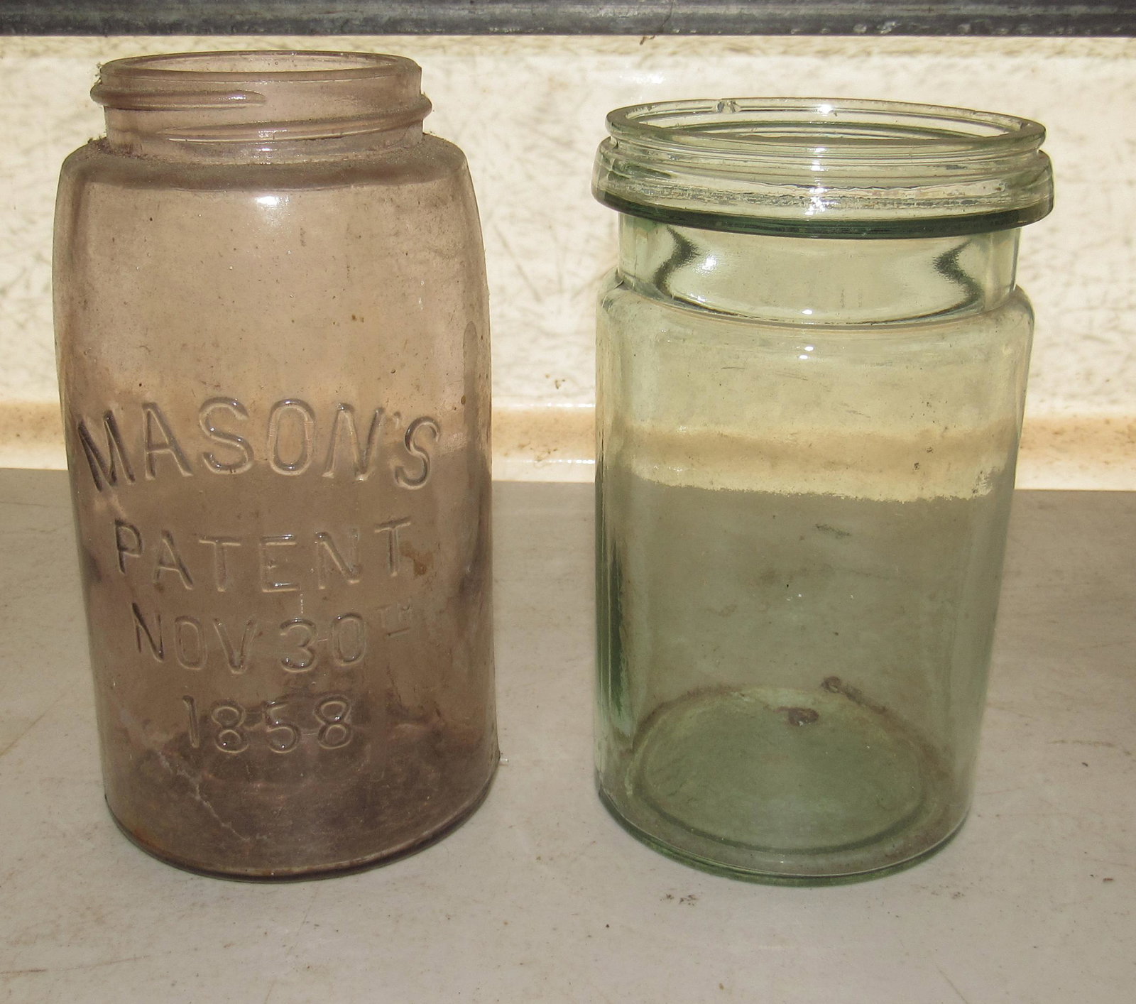 Masons & Brevete Canning Jars: Getting both pictured