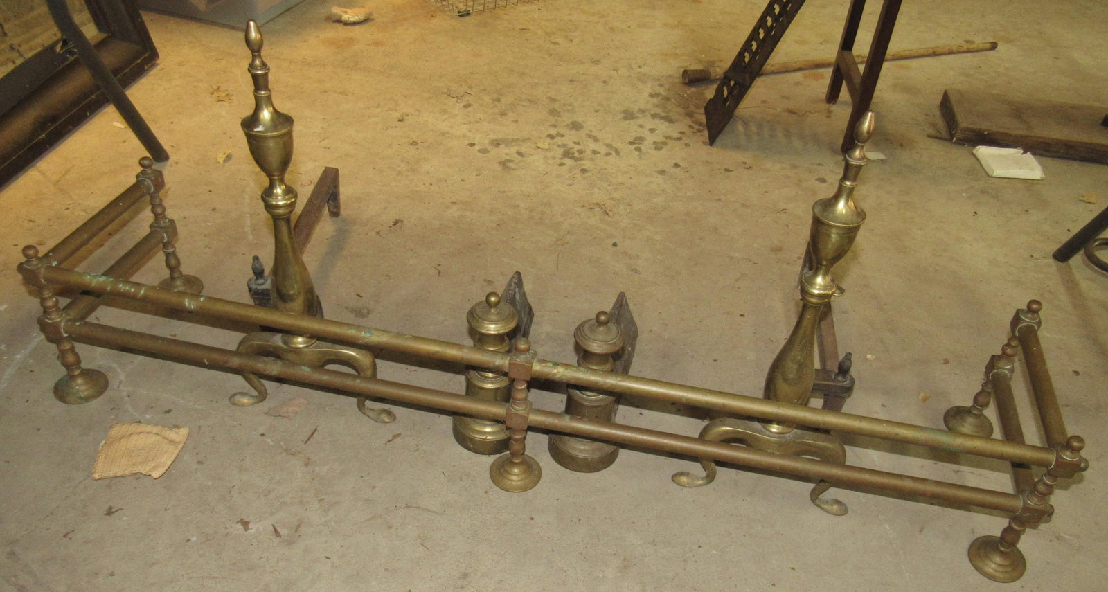 Brass Andirons: Getting all pictured