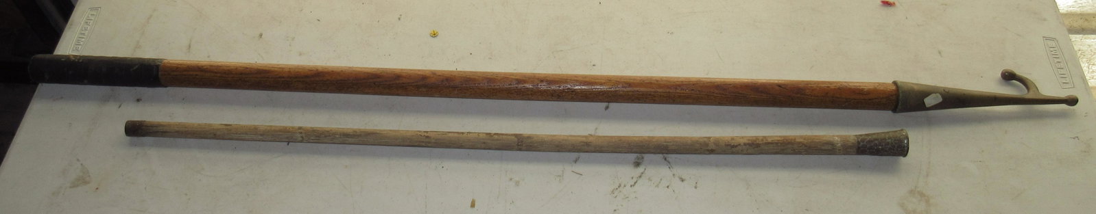 Firemans Pole Walking Stick w/ Copper Cap: Pole is approx 47" long