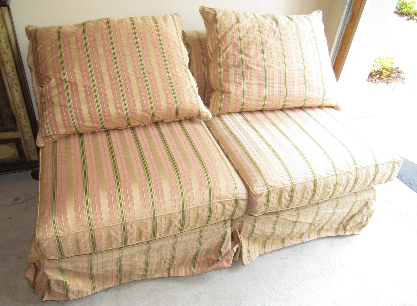 Sofa: Approx 64" x 41" deep