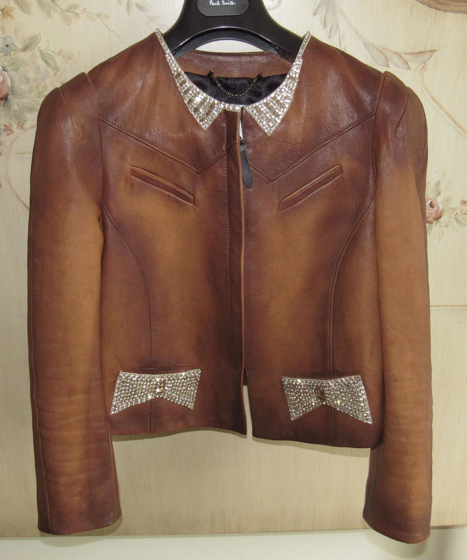 Coach Leather Jacket with Stones: Size 2