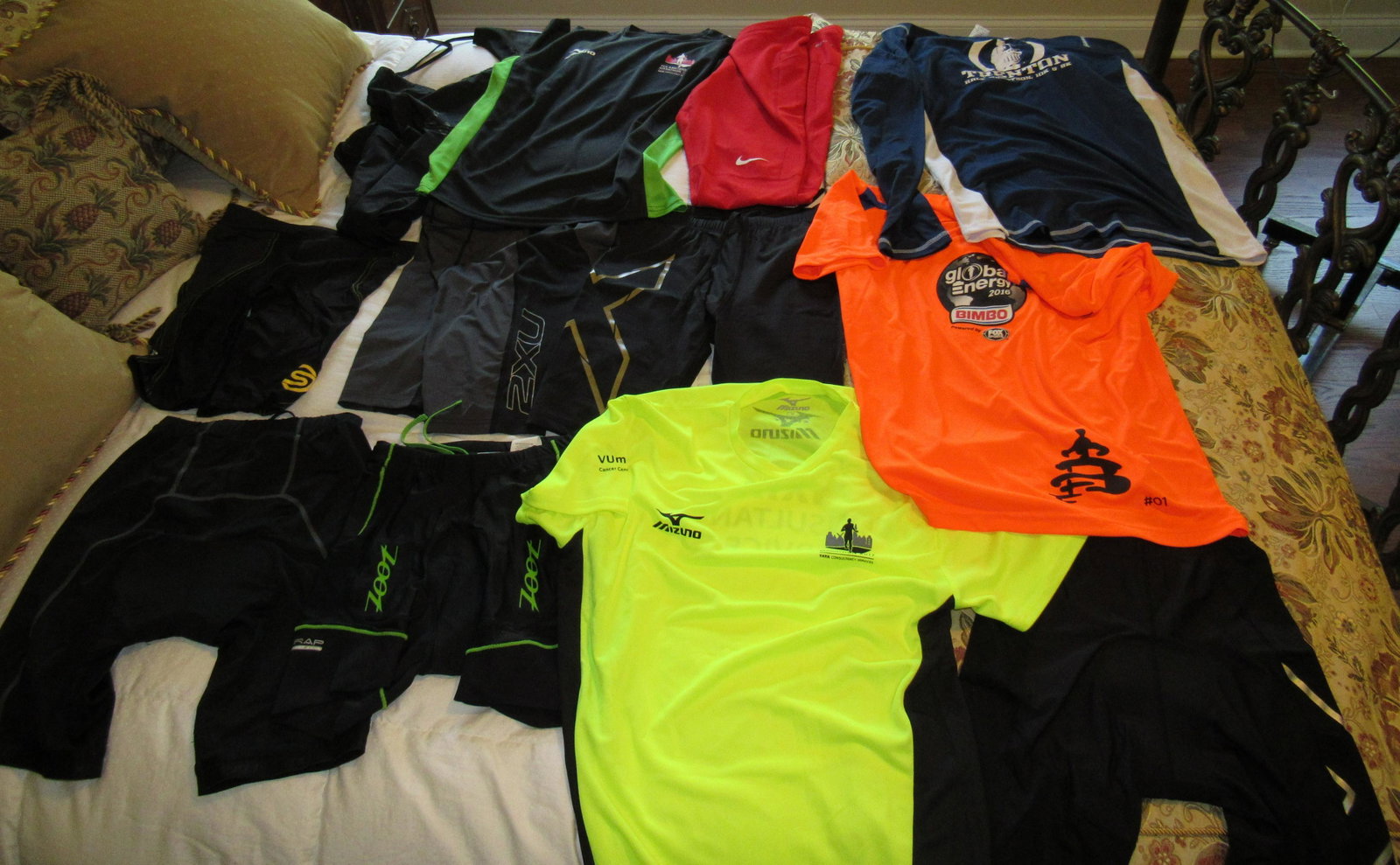 Cycling Shorts Pants and Shirts: We looked at a few different ones and they were mediums.